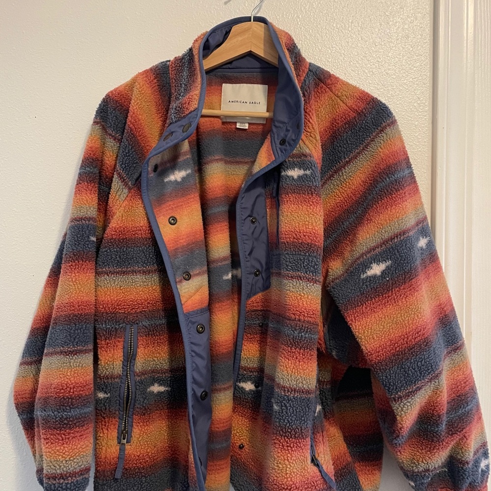 American Eagle Zip Up Fleece Jacket